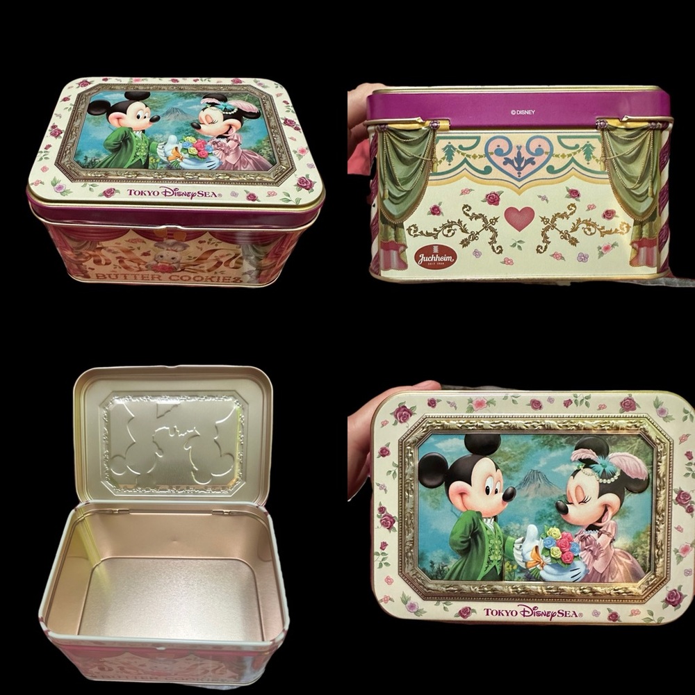 Disney Universal Studios Tokyo Japan Mickey and Minnie Cookie Tin